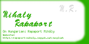 mihaly rapaport business card